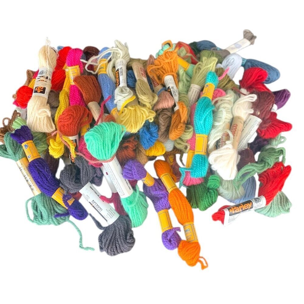 80 DMC Patons Parley Tapestry Wool Skeins   Lot